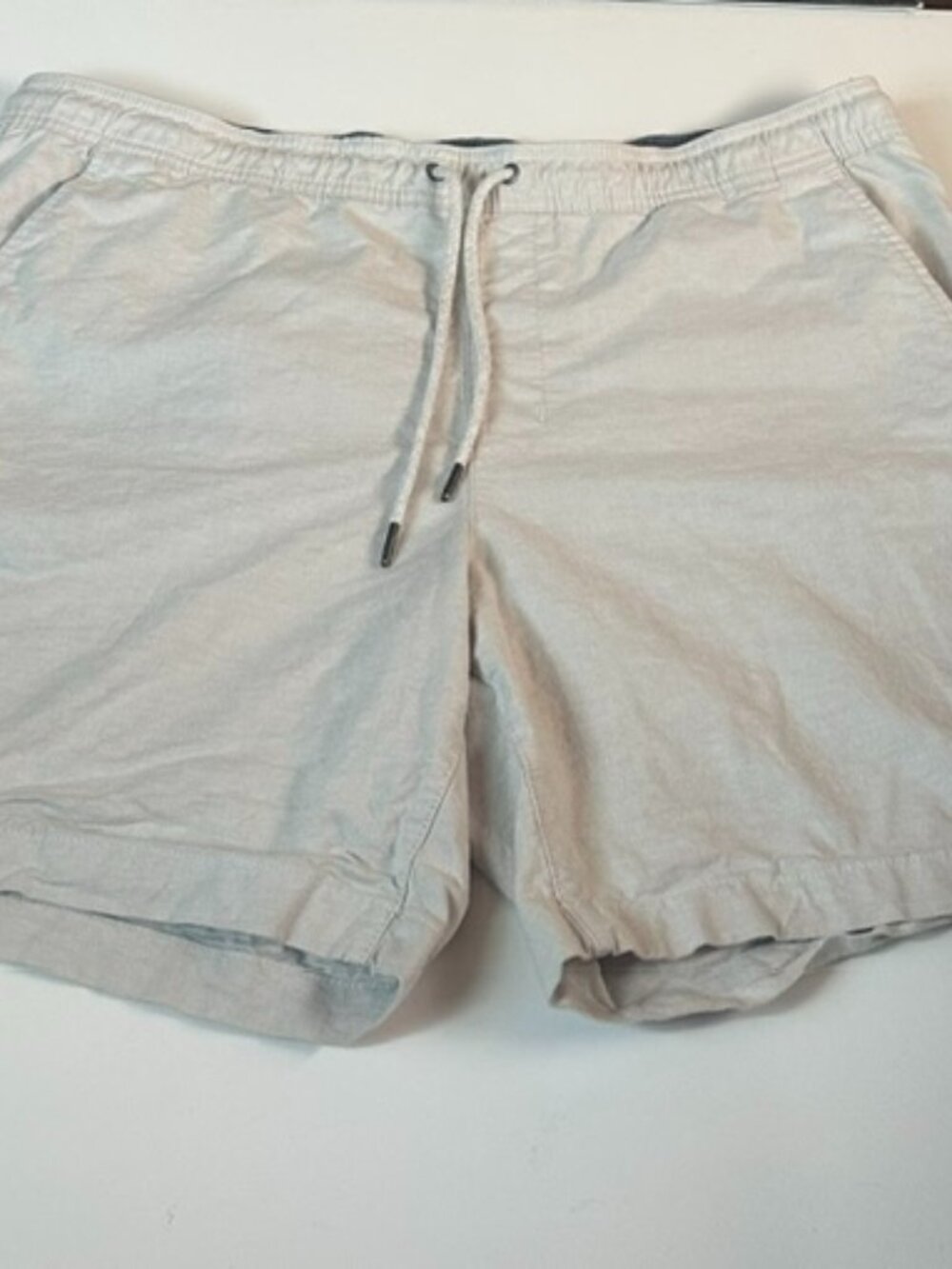 Chaps Khaki Men's XL Cotton Elastic Waistband Shorts With Drawstring